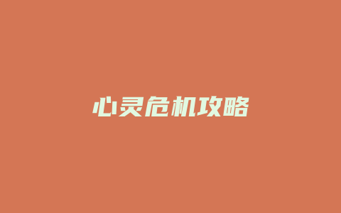 心灵危机攻略