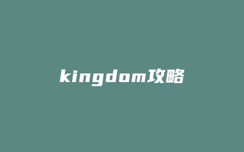 kingdom攻略