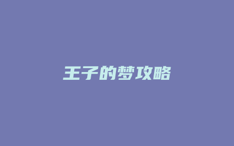 王子的梦攻略