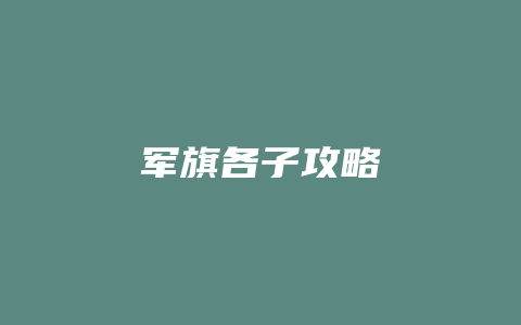 军旗各子攻略