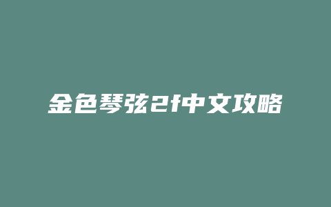 金色琴弦2f中文攻略